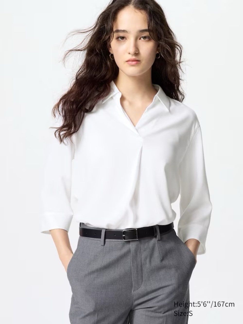 UNIQLO Rayon Skipper Blouse